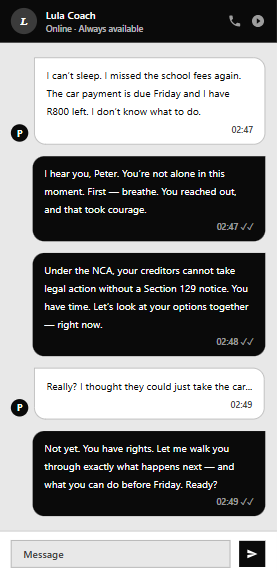 Image of a whatsapp chat
